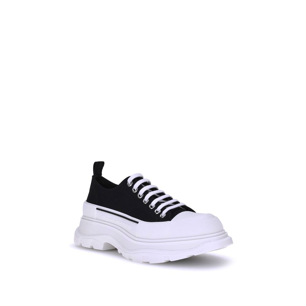 Alexander McQueen Black Canvas Chunky Sneakers-2