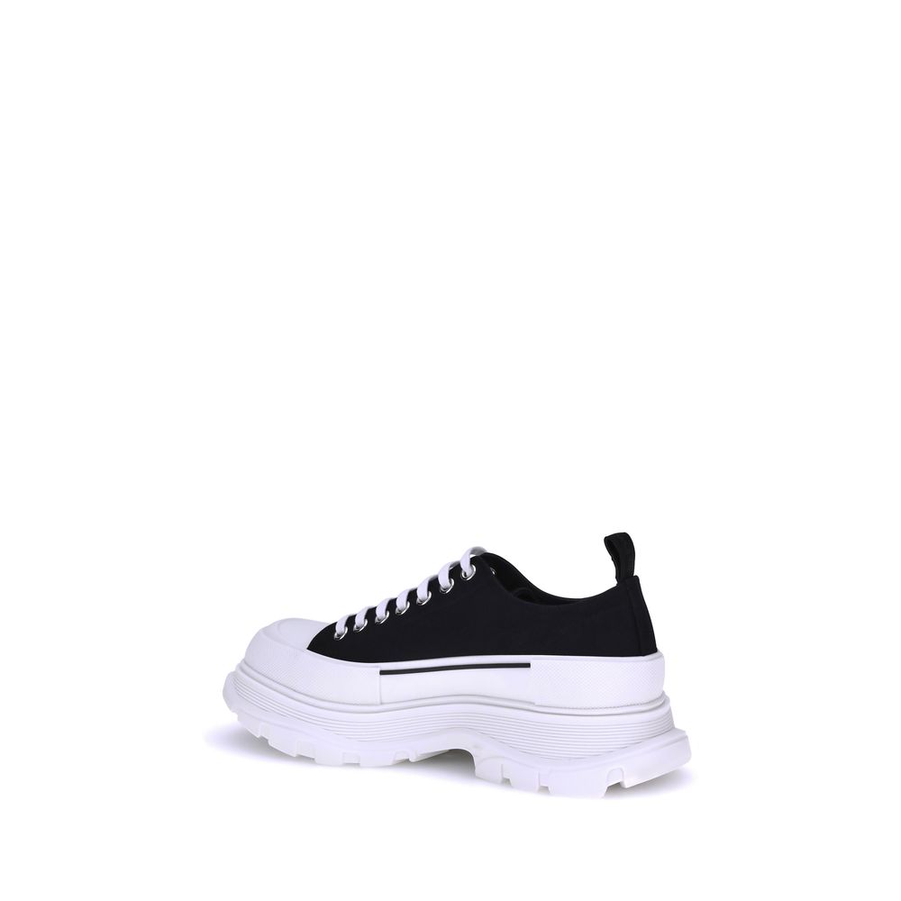 Alexander McQueen Black Canvas Chunky Sneakers-3