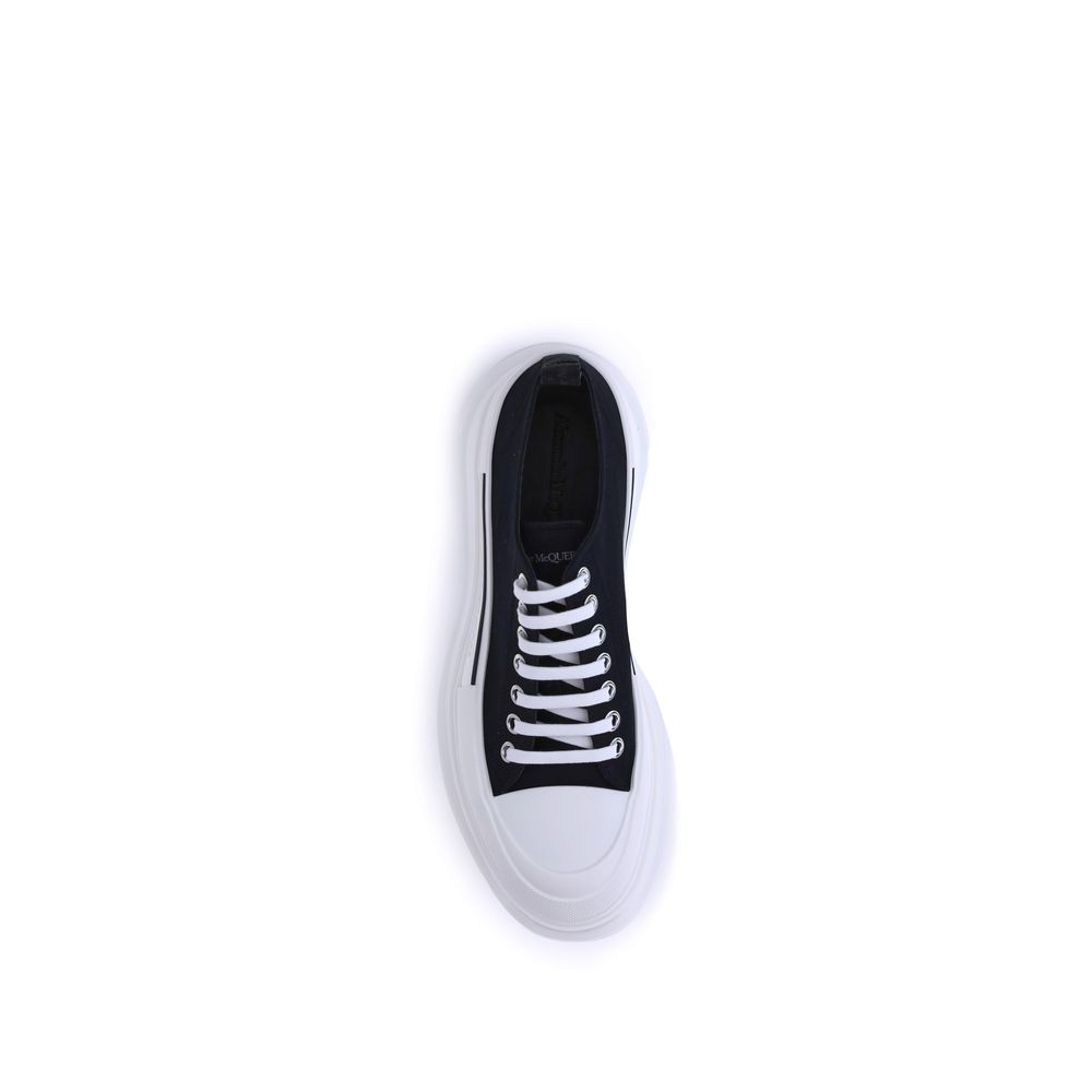 Alexander McQueen Black Canvas Chunky Sneakers-4