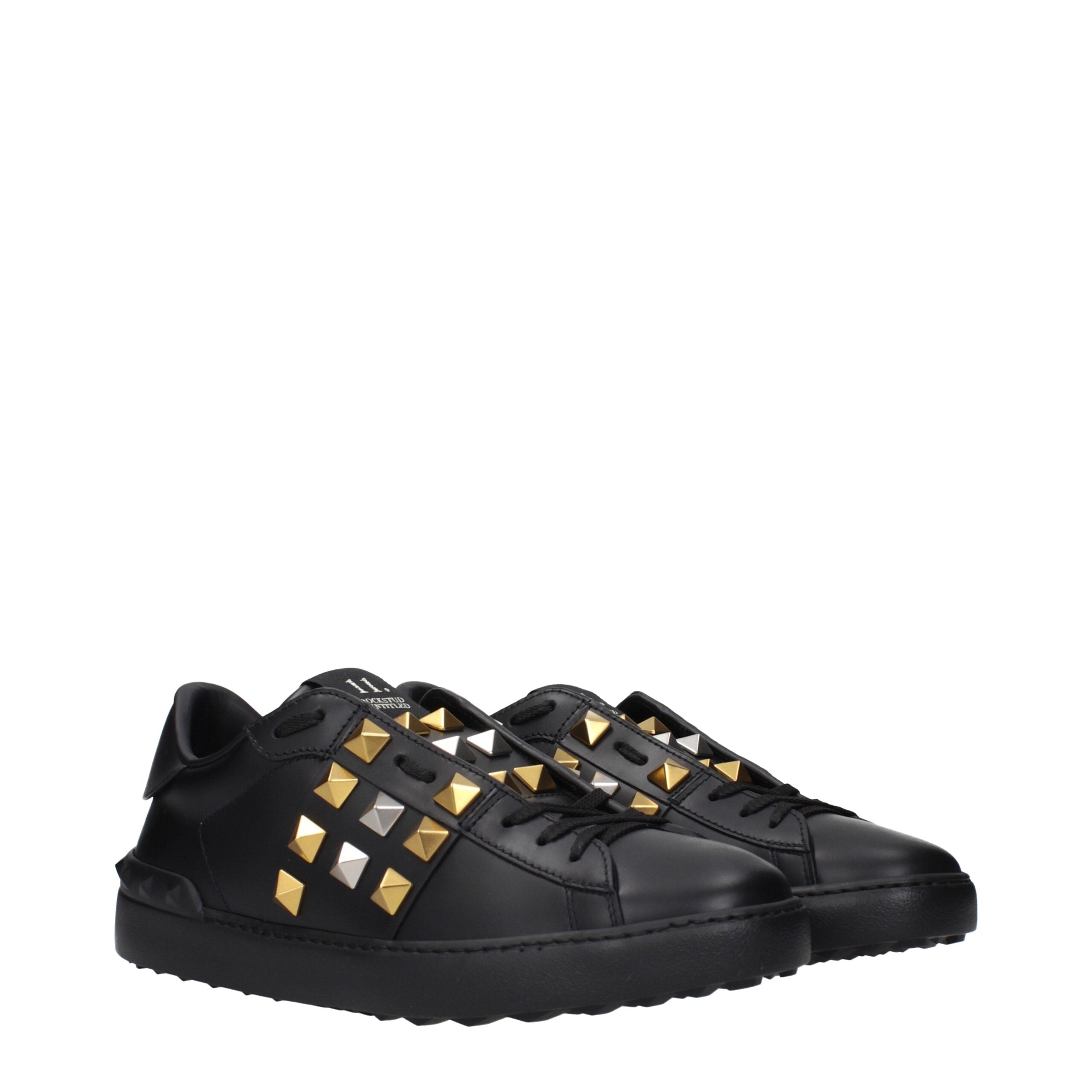 Valentino Garavani Schwarze Leder-Sneakers-2