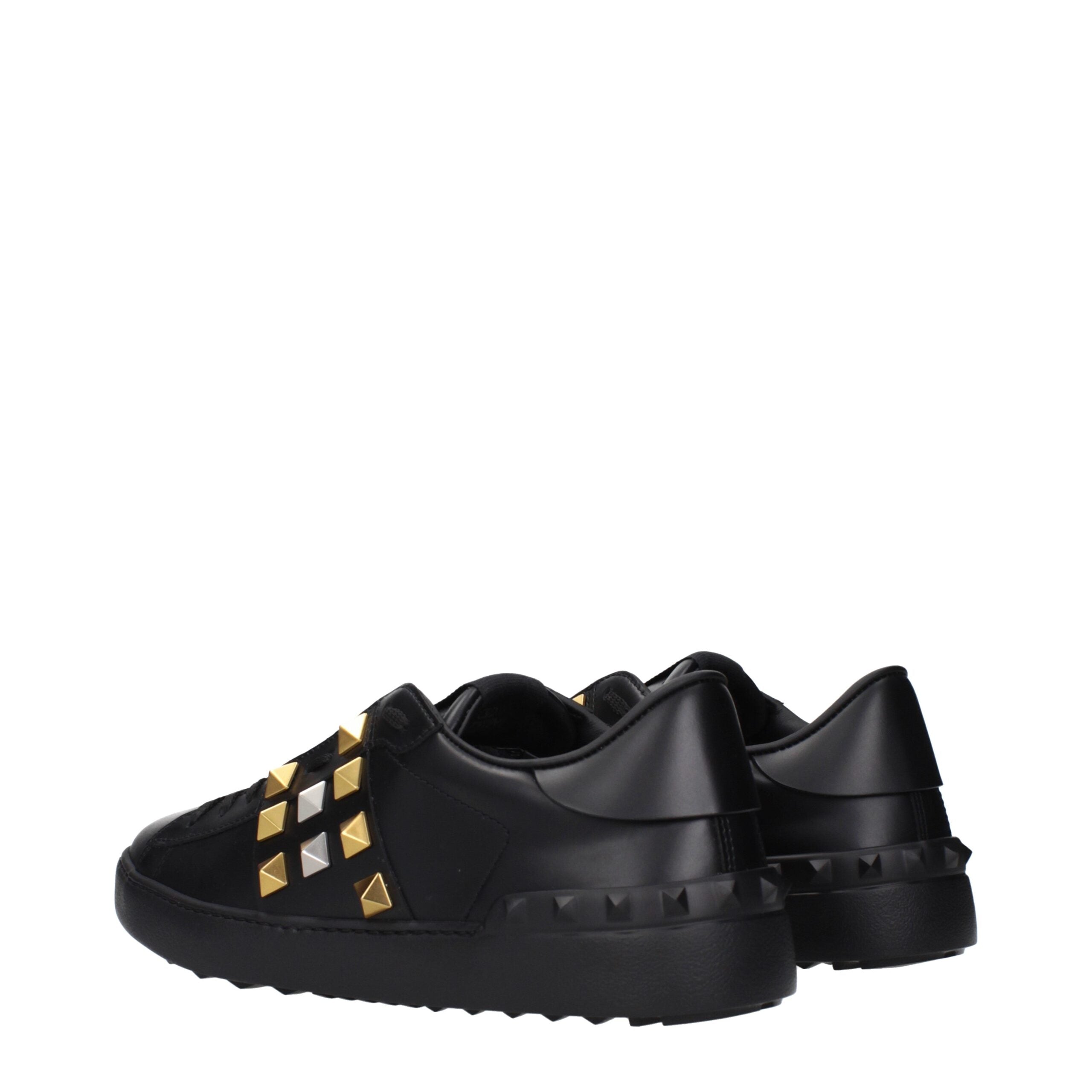 Valentino Garavani Schwarze Leder-Sneakers-4