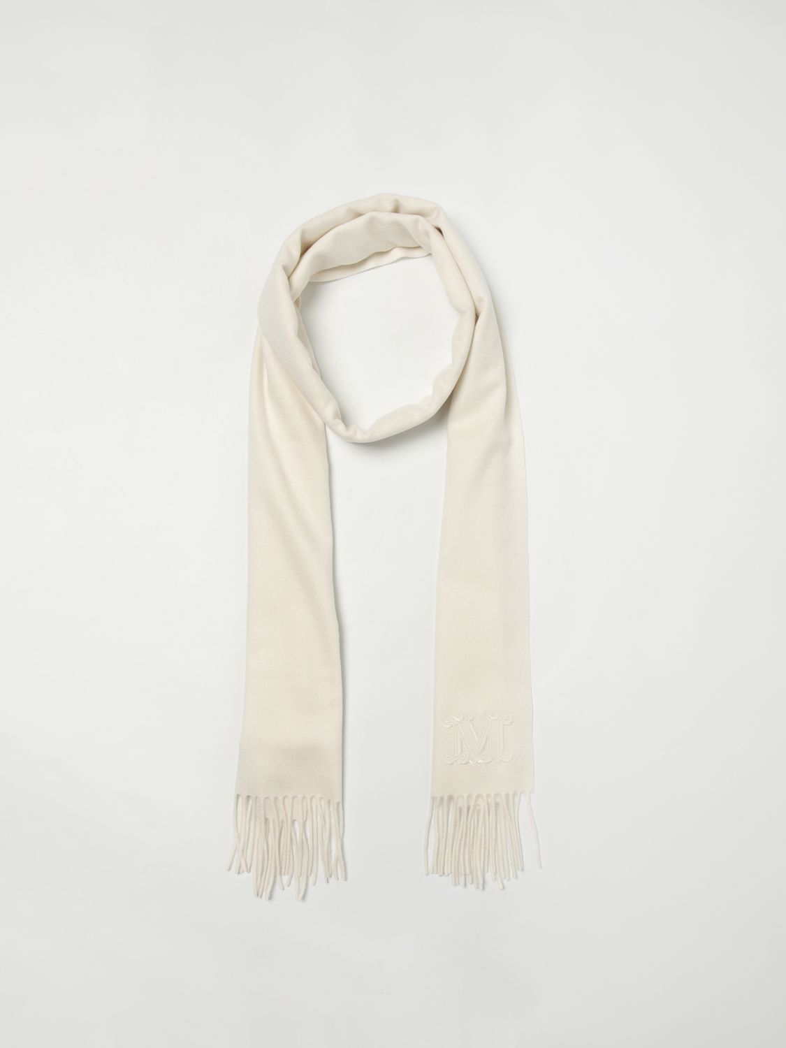 Max Mara Weicher Kaschmirschal in Weiß-2