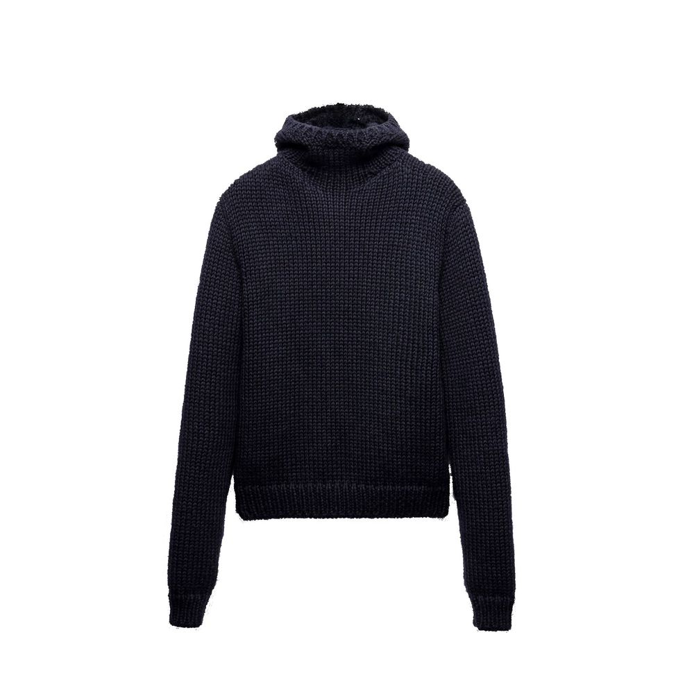 Prada Blauer Wollpullover-1