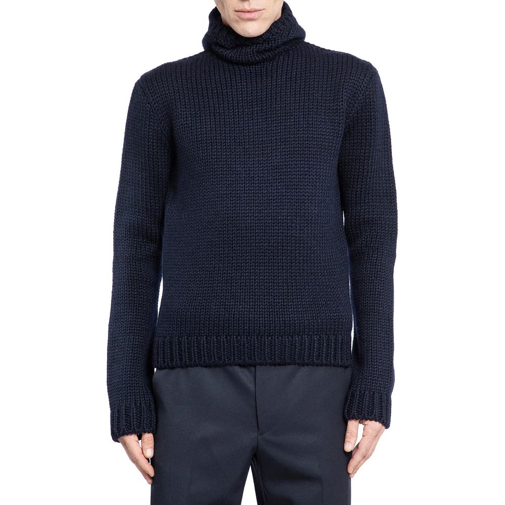 Prada Blauer Wollpullover-2