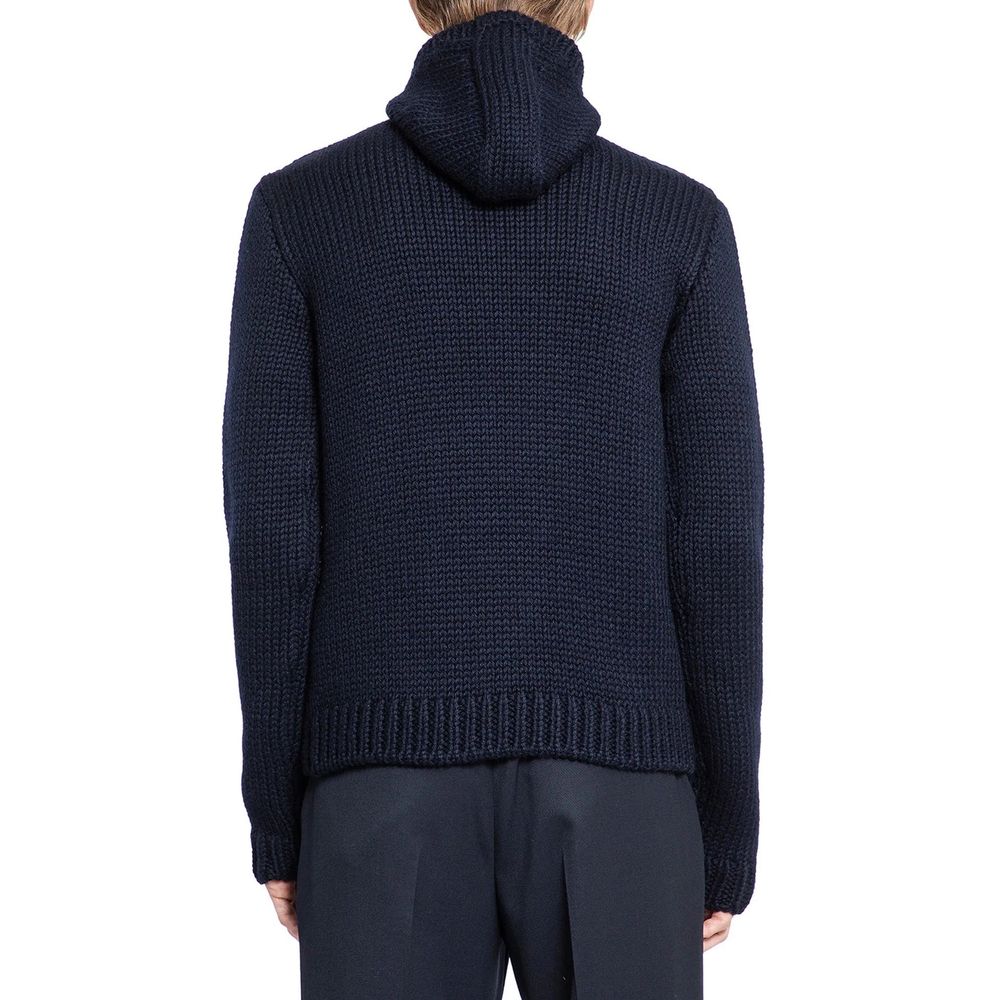 Prada Blauer Wollpullover-3