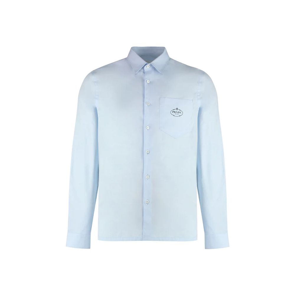 Prada Blaues Baumwollhemd-1