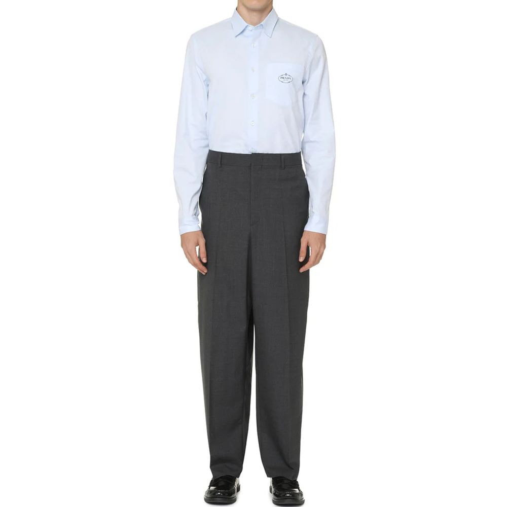 Prada Blaues Baumwollhemd-2