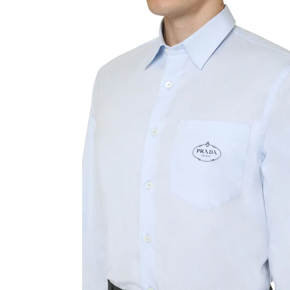 Prada Blaues Baumwollhemd-4