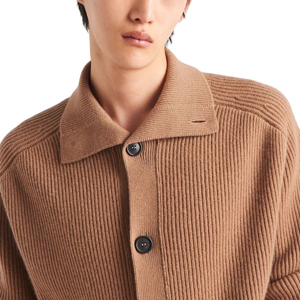 Prada Brown Cashmere Cardigan-4