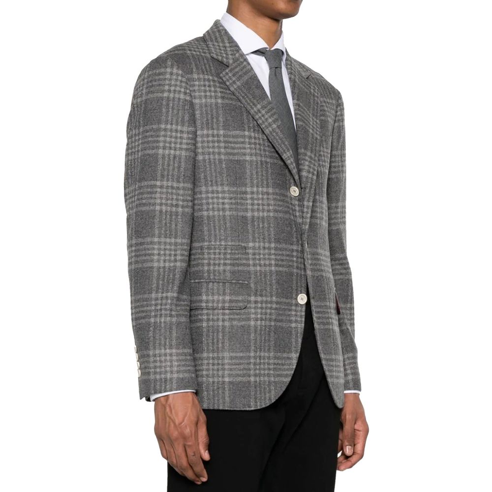 Brunello Cucinelli Grey Cashmere Blazer-2