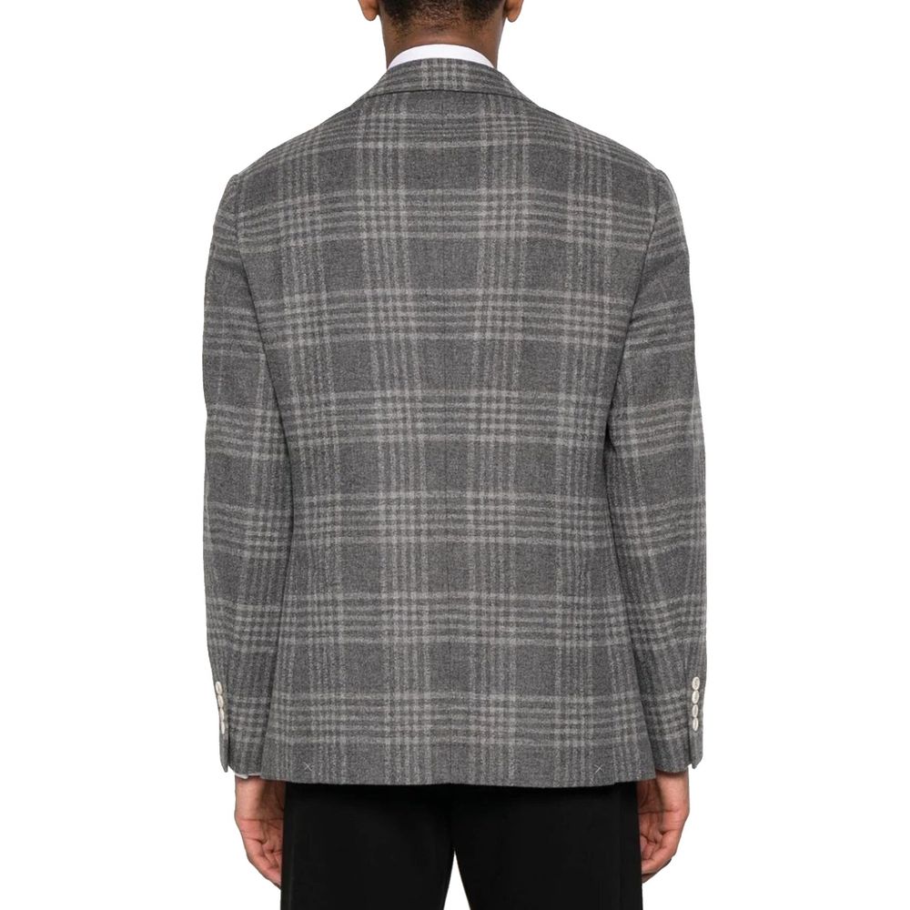 Brunello Cucinelli Grey Cashmere Blazer-3