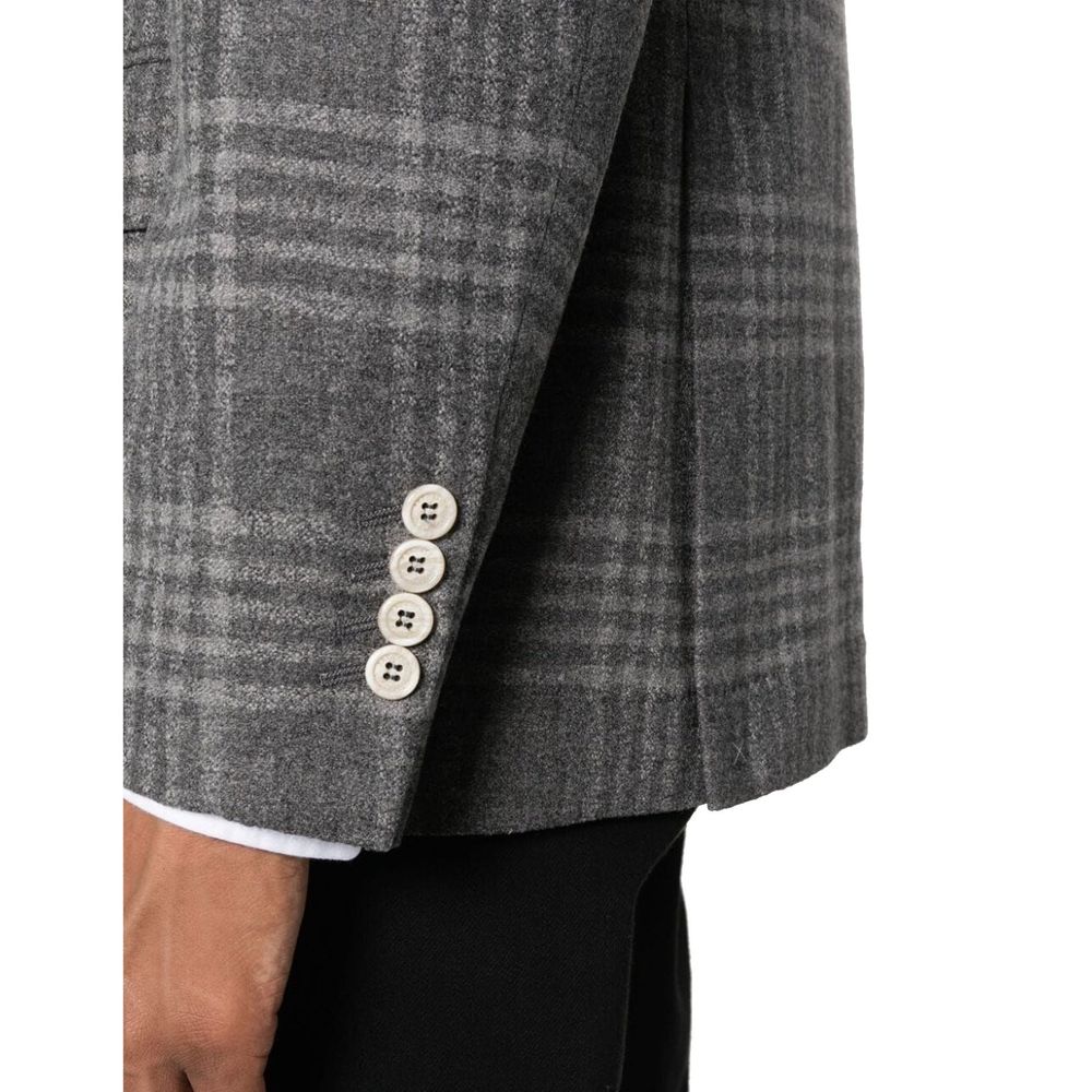 Brunello Cucinelli Grey Cashmere Blazer-4