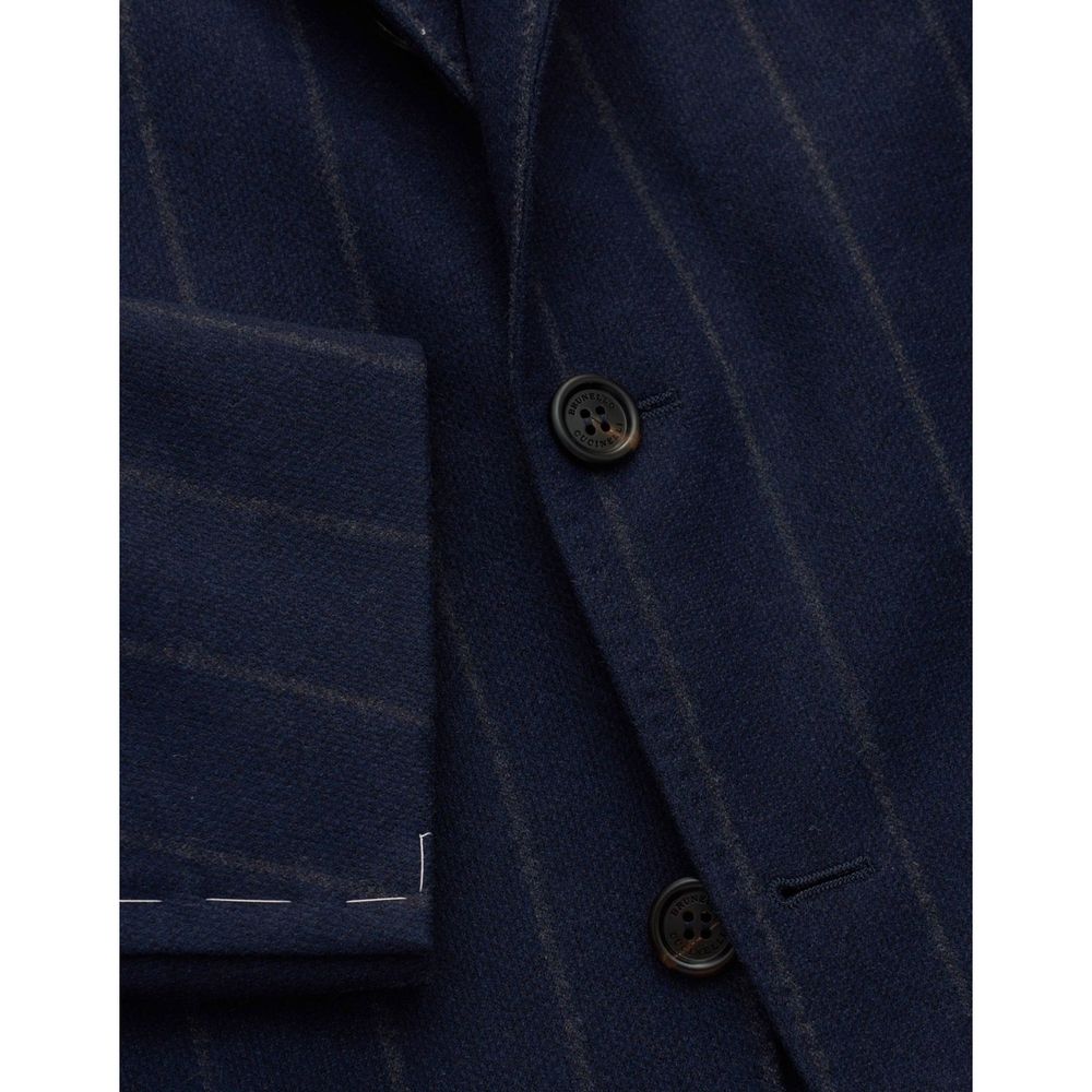 Brunello Cucinelli Blue Pure Virgin Wool Blazer-3