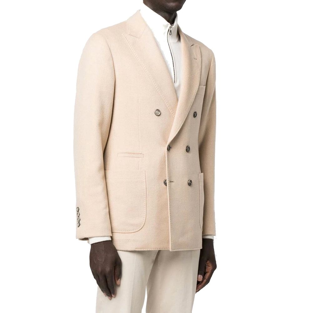 Brunello Cucinelli Beige Wool Coat-2
