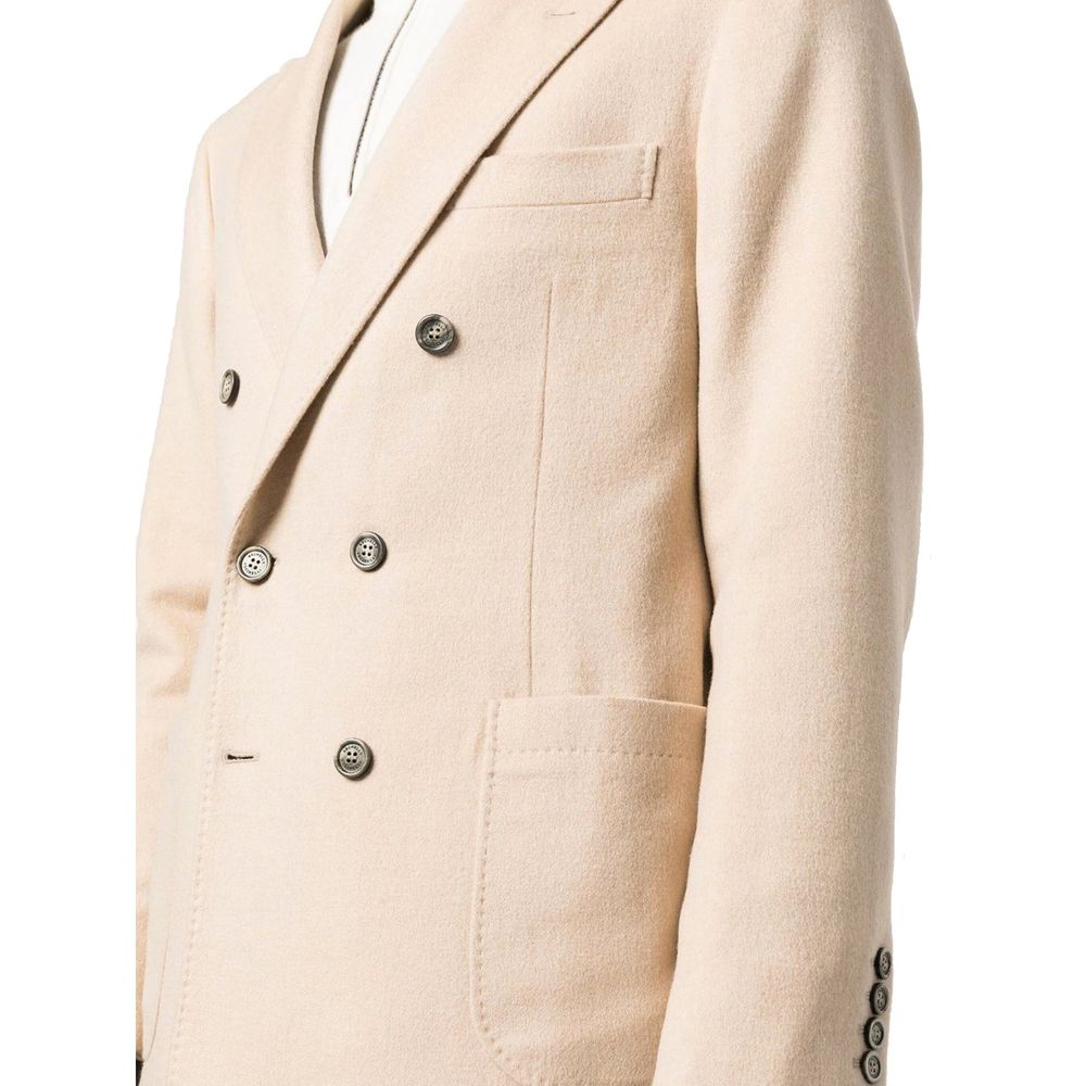 Brunello Cucinelli Beige Wool Coat-4