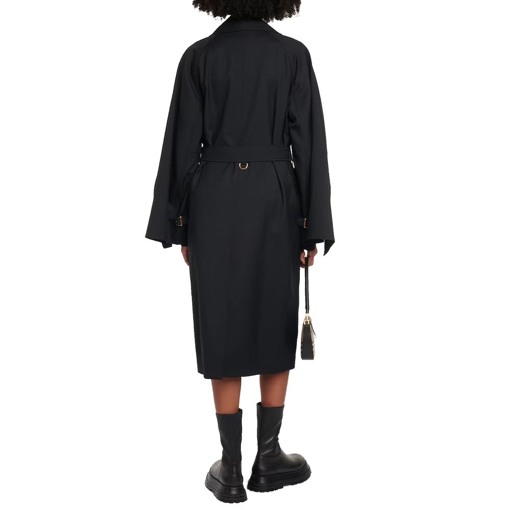 Burberry Schwarzer Polyester-Mantel-3