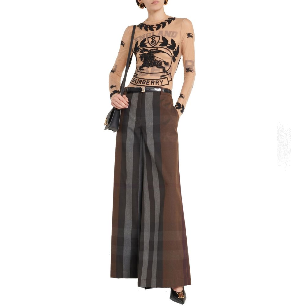 Burberry Brown Cotton Casual Trousers-2