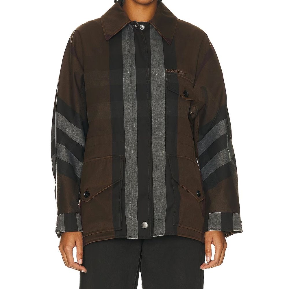 Burberry Brown Cotton Parka-2