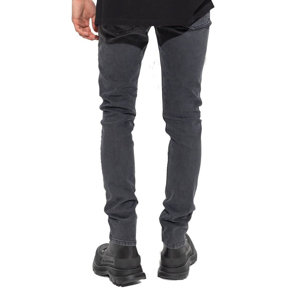 Alexander McQueen Black Cotton Skinny Jeans-3