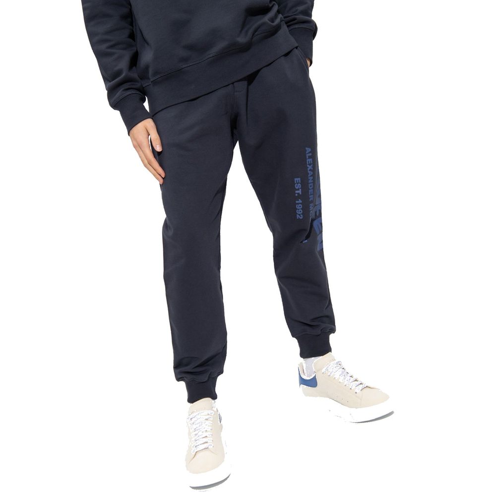 Alexander McQueen Blue Cotton Jogging Trousers (Tracksuit Bottoms)-2