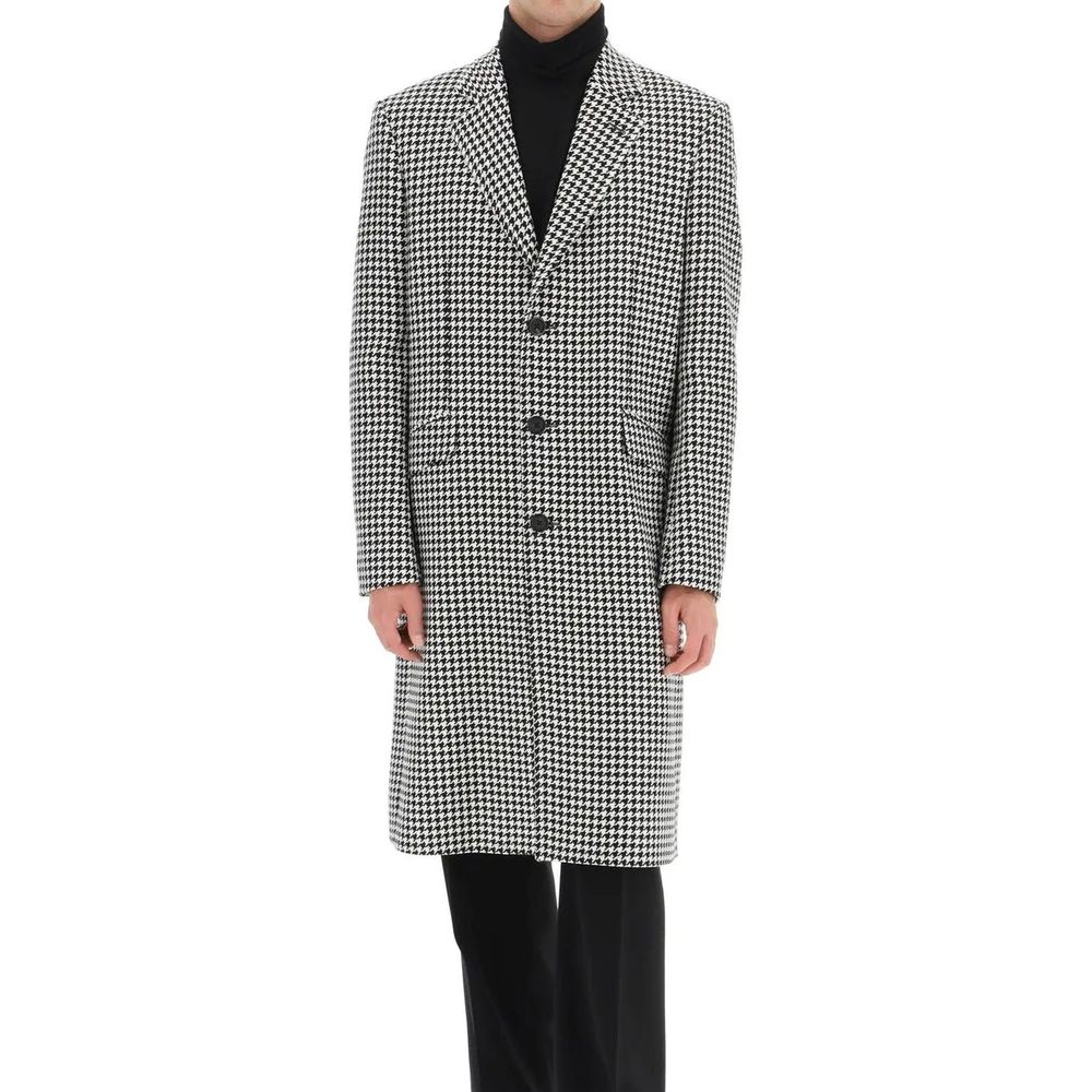 Alexander McQueen Schwarzer Wollmantel-2