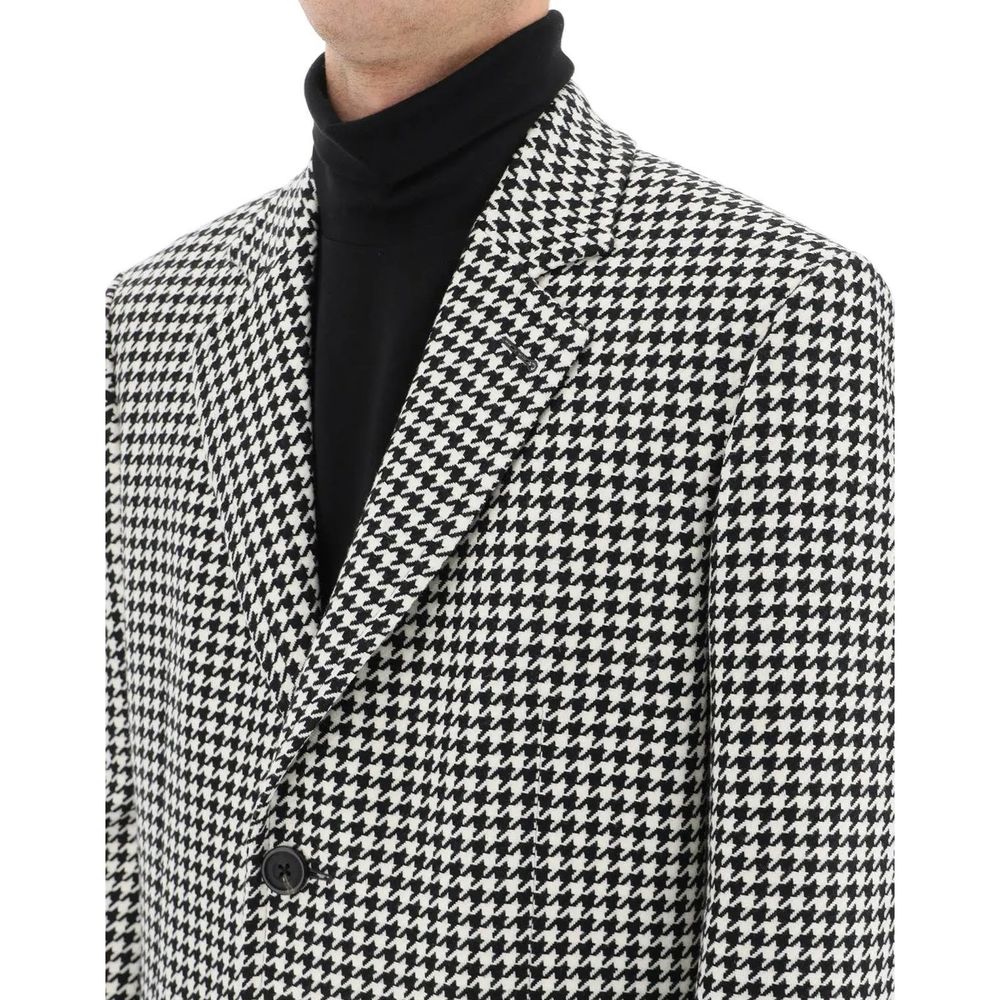 Alexander McQueen Schwarzer Wollmantel-4
