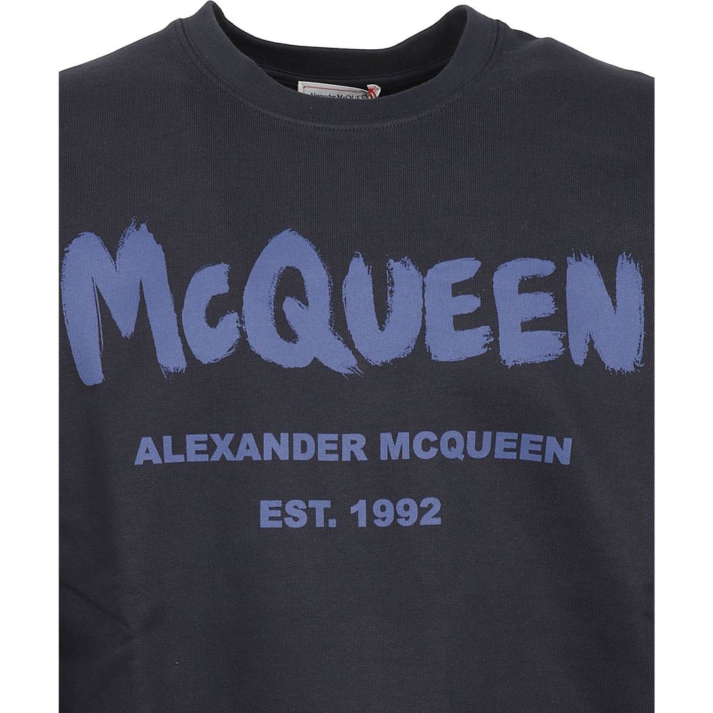 Alexander McQueen Blue Cotton Sweatshirt-4