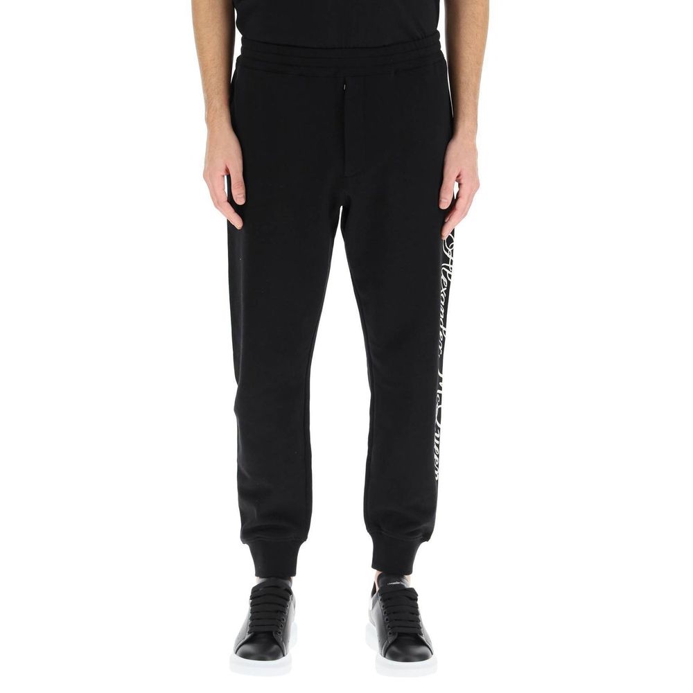 Alexander McQueen Black Cotton Sweatpants-2