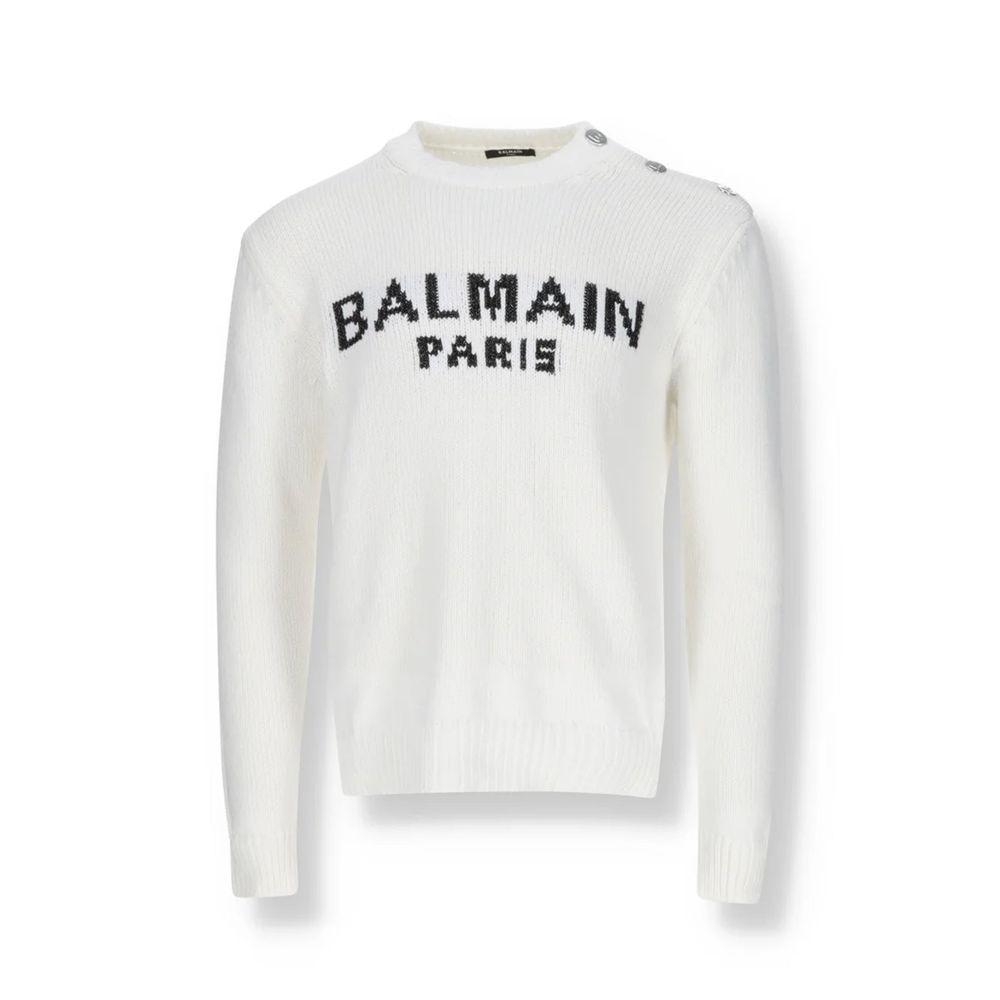 Balmain Weißes Baumwoll-Sweatshirt-1