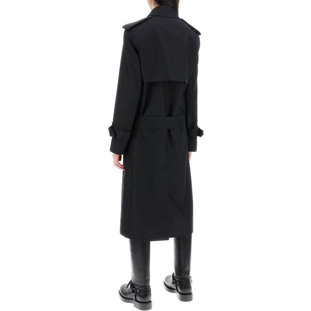 Burberry Schwarzer Polyester-Mantel-3