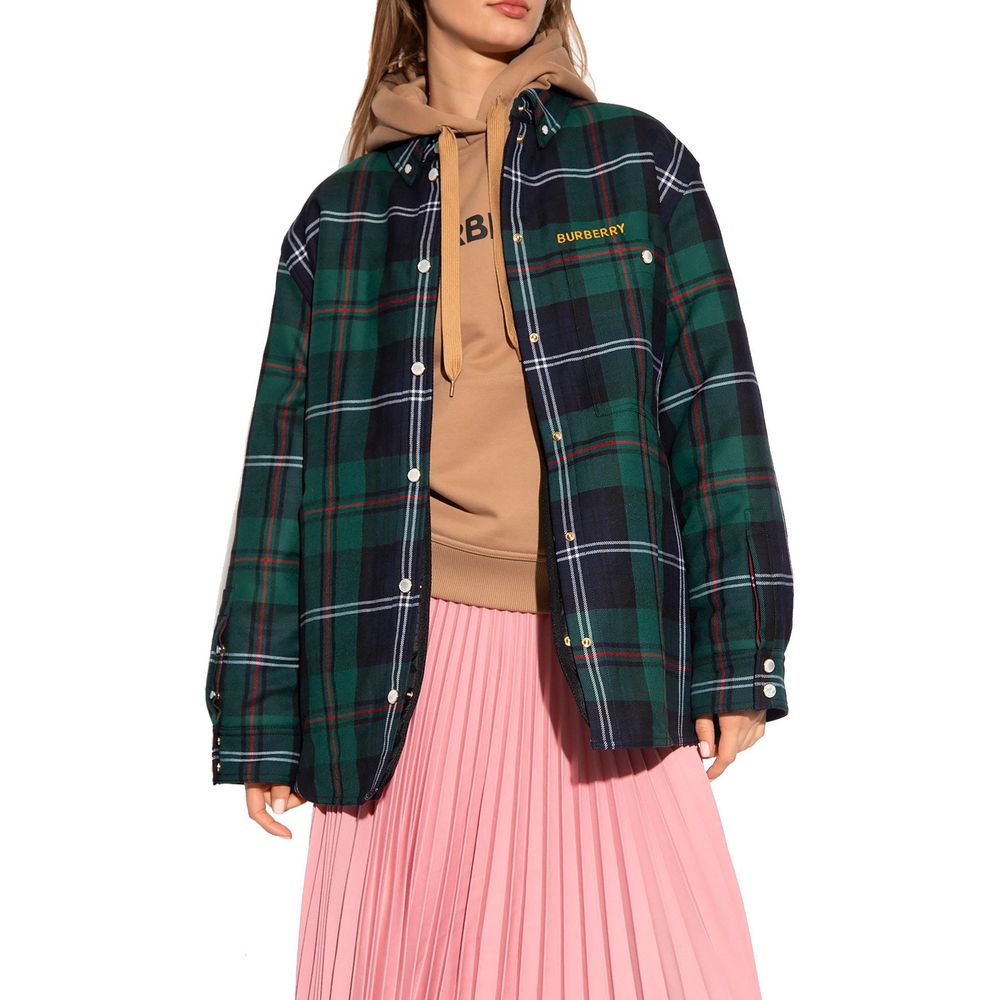 Burberry Two-Tone Wool Pattern Blouse-2