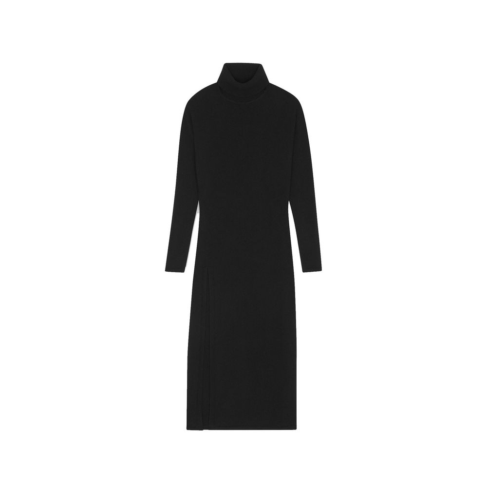 Saint Laurent Black Cashmere Loungewear Dress