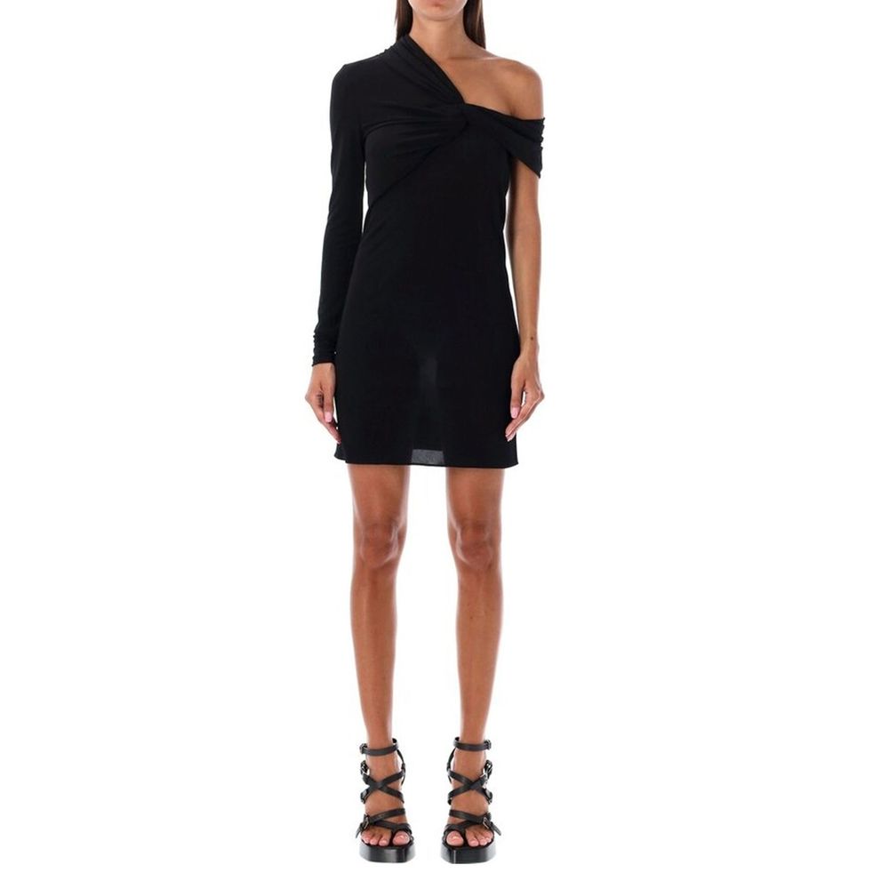 Saint Laurent Black Viscose Casual Dress-2