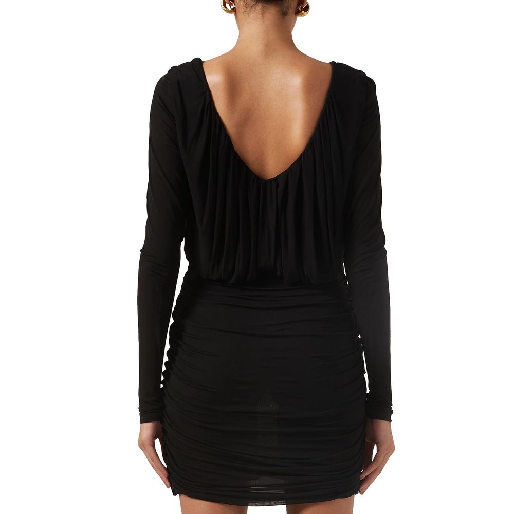 Saint Laurent Schwarzes Cocktailkleid aus Viskose-3