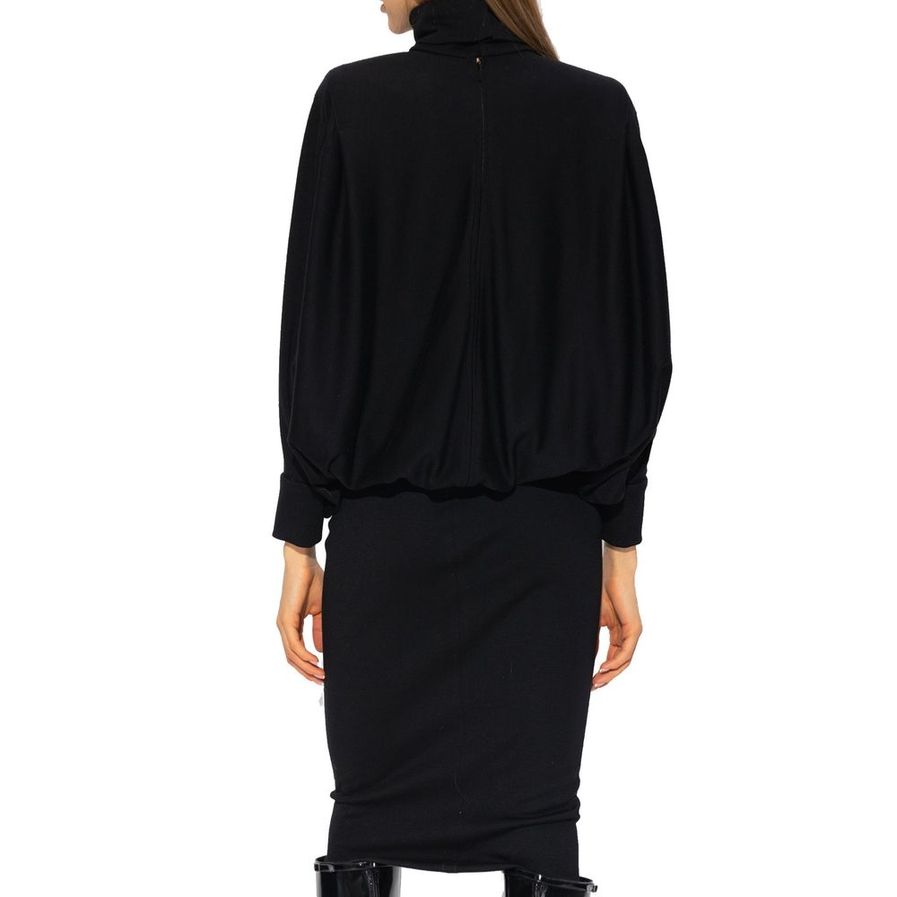 Saint Laurent Black Wool Day Dress-3