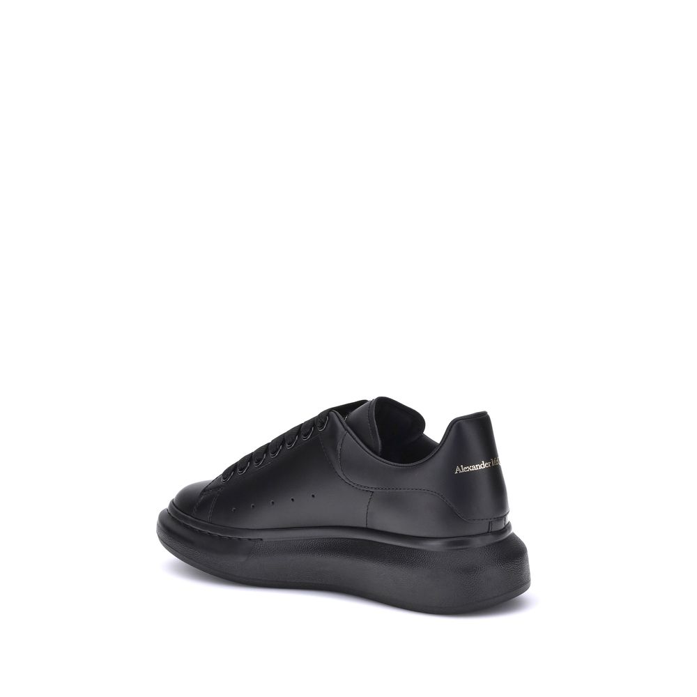 Alexander McQueen Schwarze Bos Taurus Plateau-Sneaker aus Kalbsleder-3
