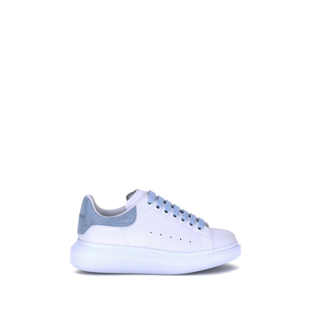 Alexander McQueen Blaue Kalbsleder Bos Taurus Plateau-Sneaker-1