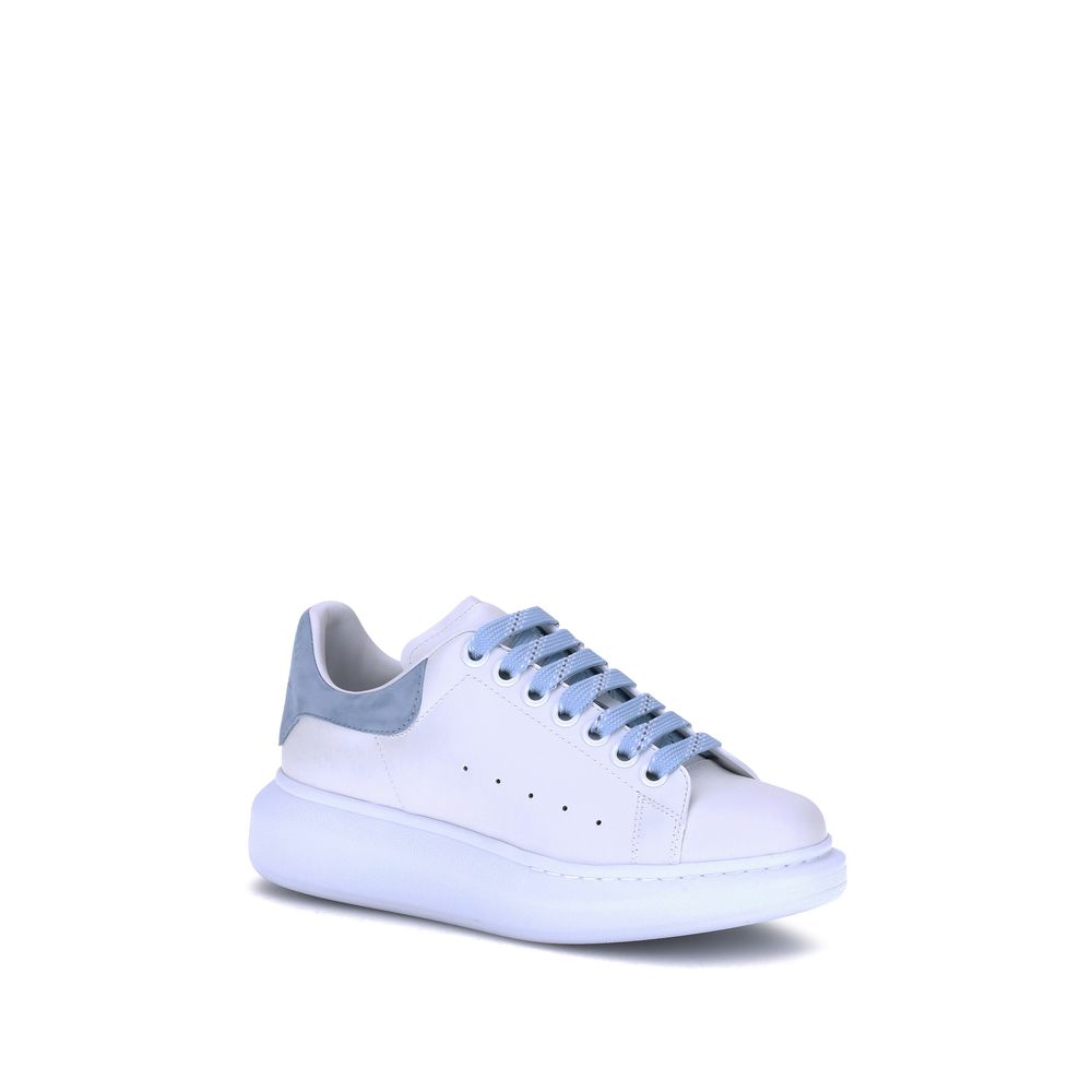 Alexander McQueen Blaue Kalbsleder Bos Taurus Plateau-Sneaker-2