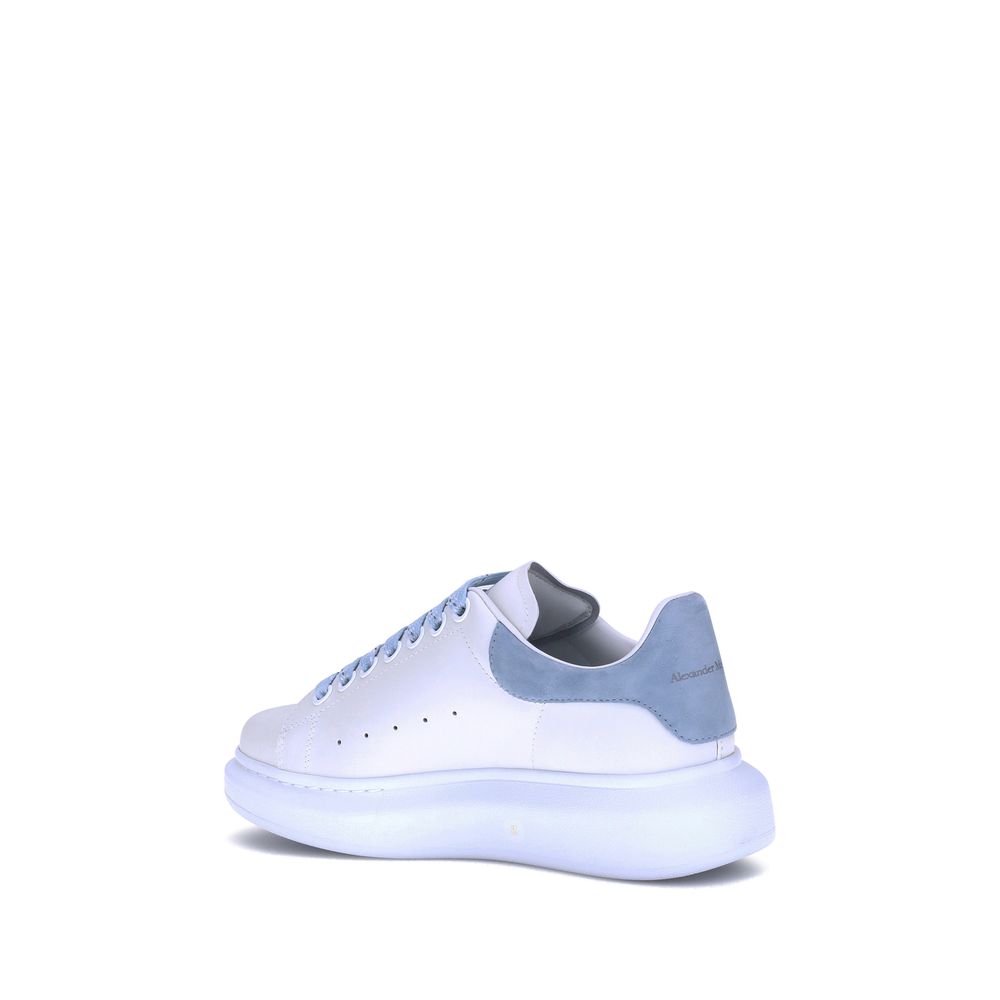 Alexander McQueen Blaue Kalbsleder Bos Taurus Plateau-Sneaker-3