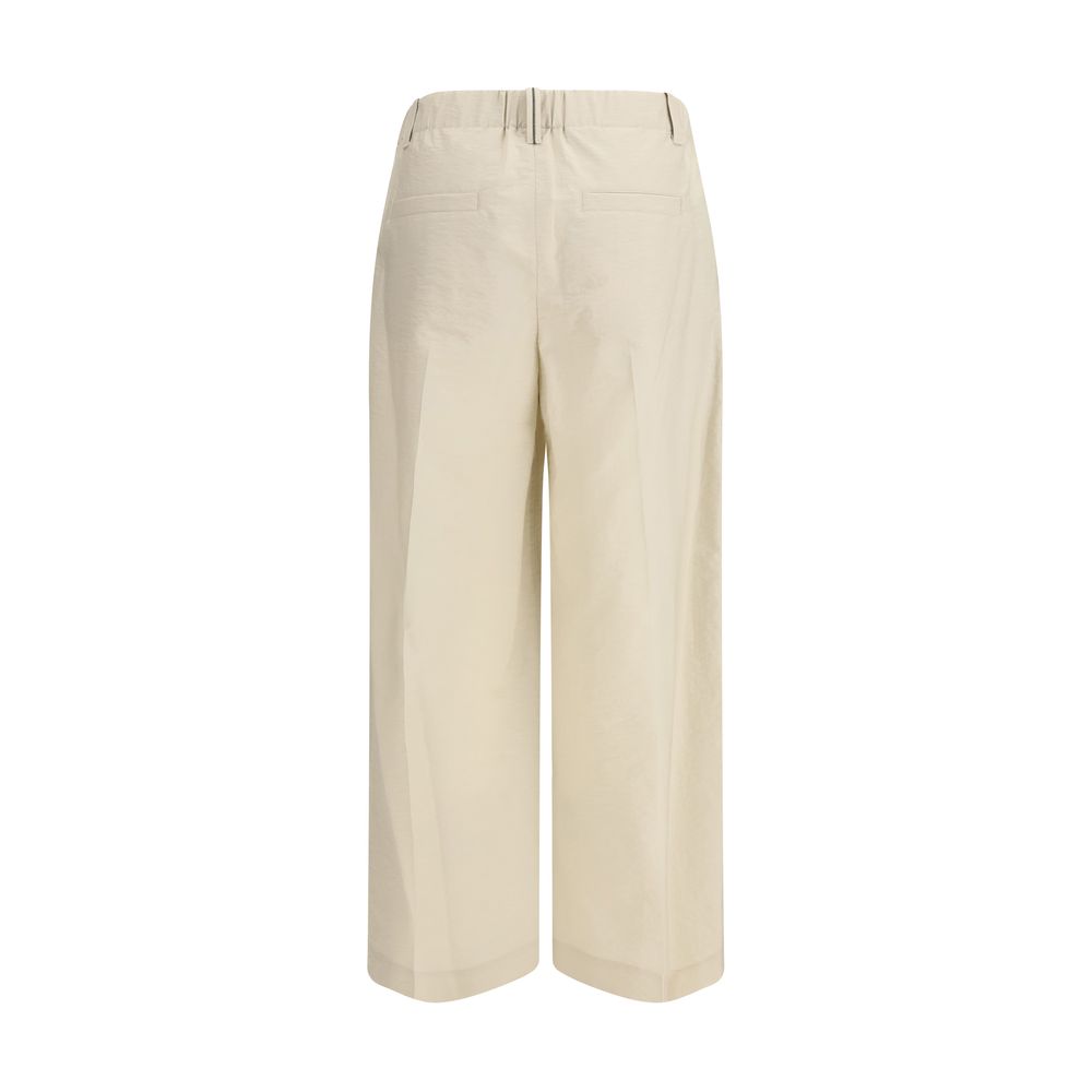 Brunello Cucinelli Beige Cotton Casual Pants-2