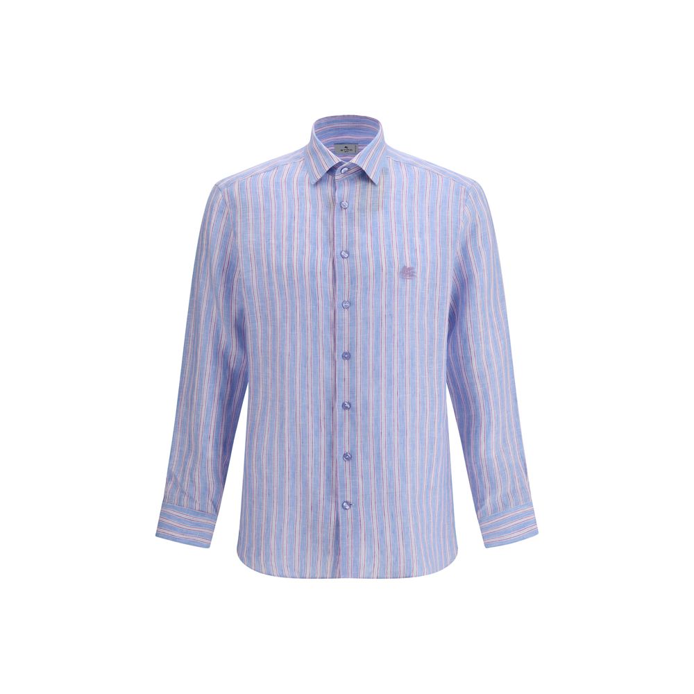 Etro Multicolored linen shirt with pattern-1