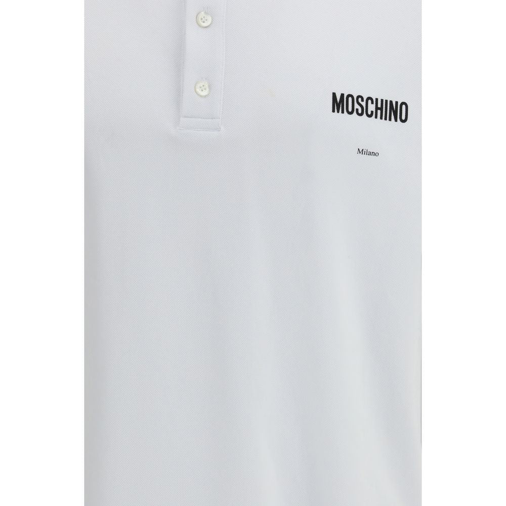 Moschino polo shirt in white cotton-3
