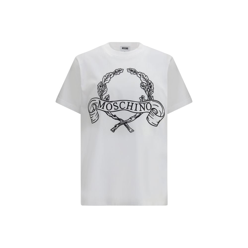 Moschino Weißes Baumwoll-T-Shirt-1