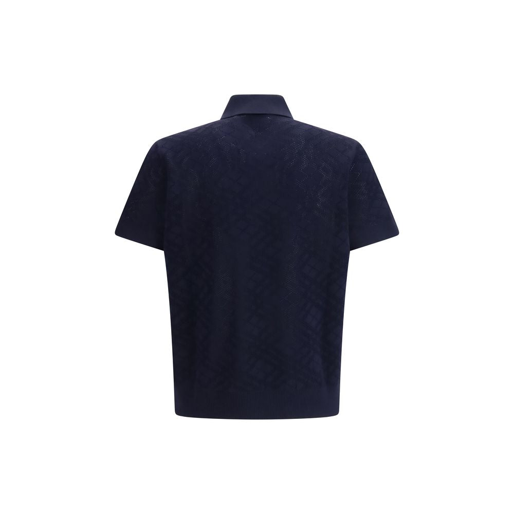 Burberry Blue Wool Polo Shirt-2