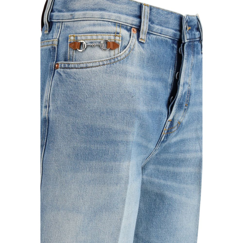 Gucci blue flared jeans in cotton-3