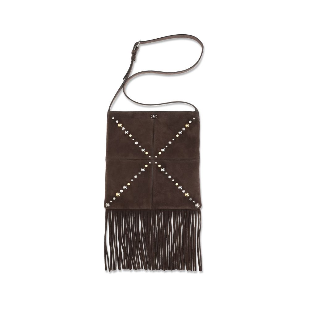 Valentino Garavani Brown Calfskin Bos Taurus Shoulder Bag-1