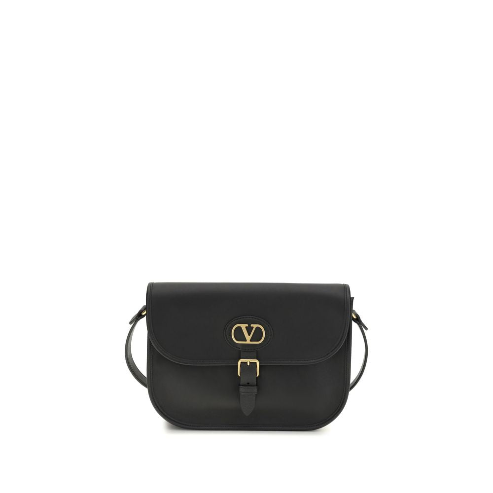 Valentino Garavani Black Bos Taurus Calfskin Shoulder Bag-1