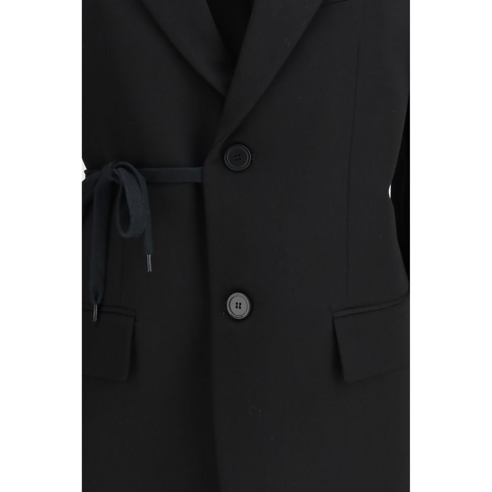 Balenciaga Black Wool Jackets and Coats-3