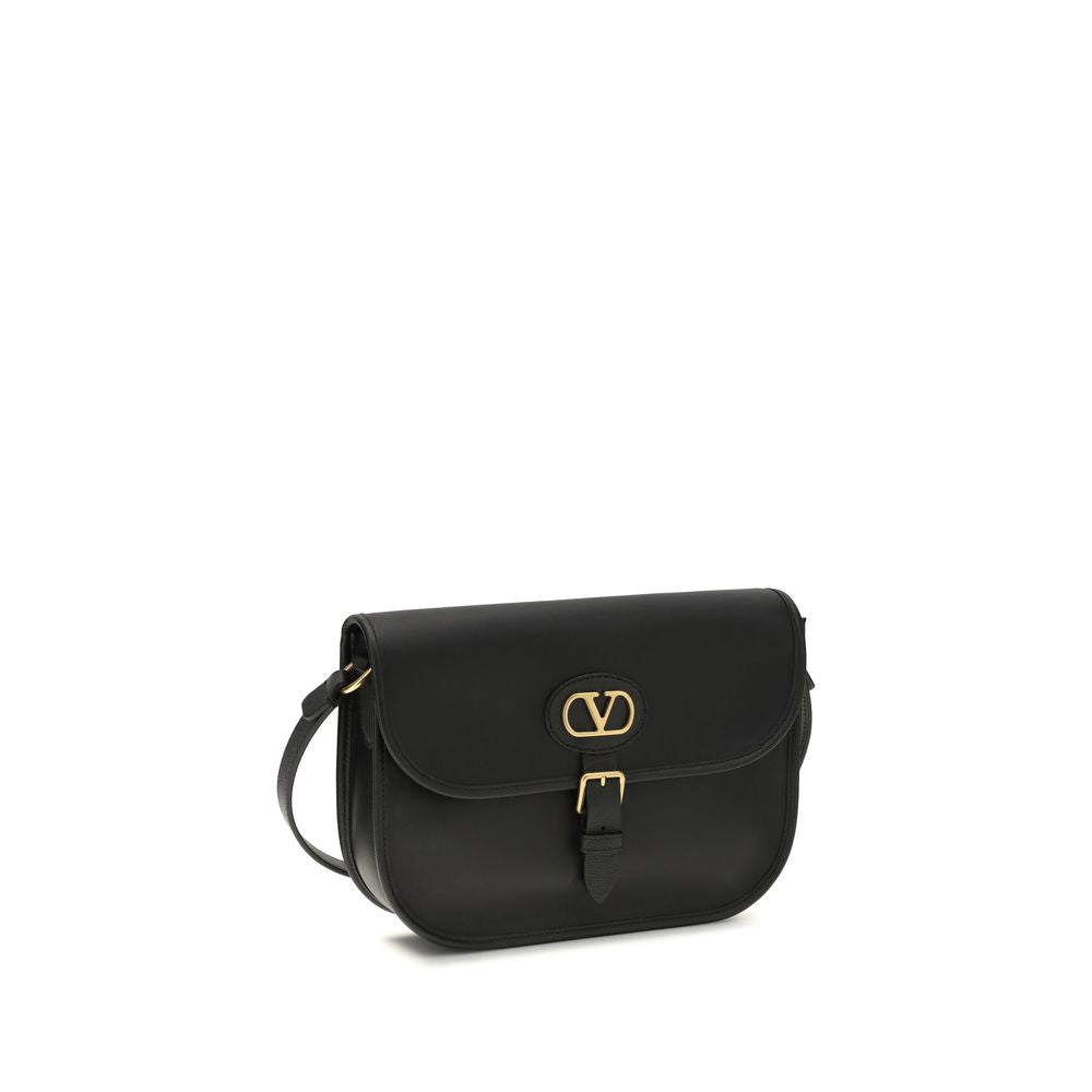 Valentino Garavani Black Bos Taurus Calfskin Shoulder Bag-2