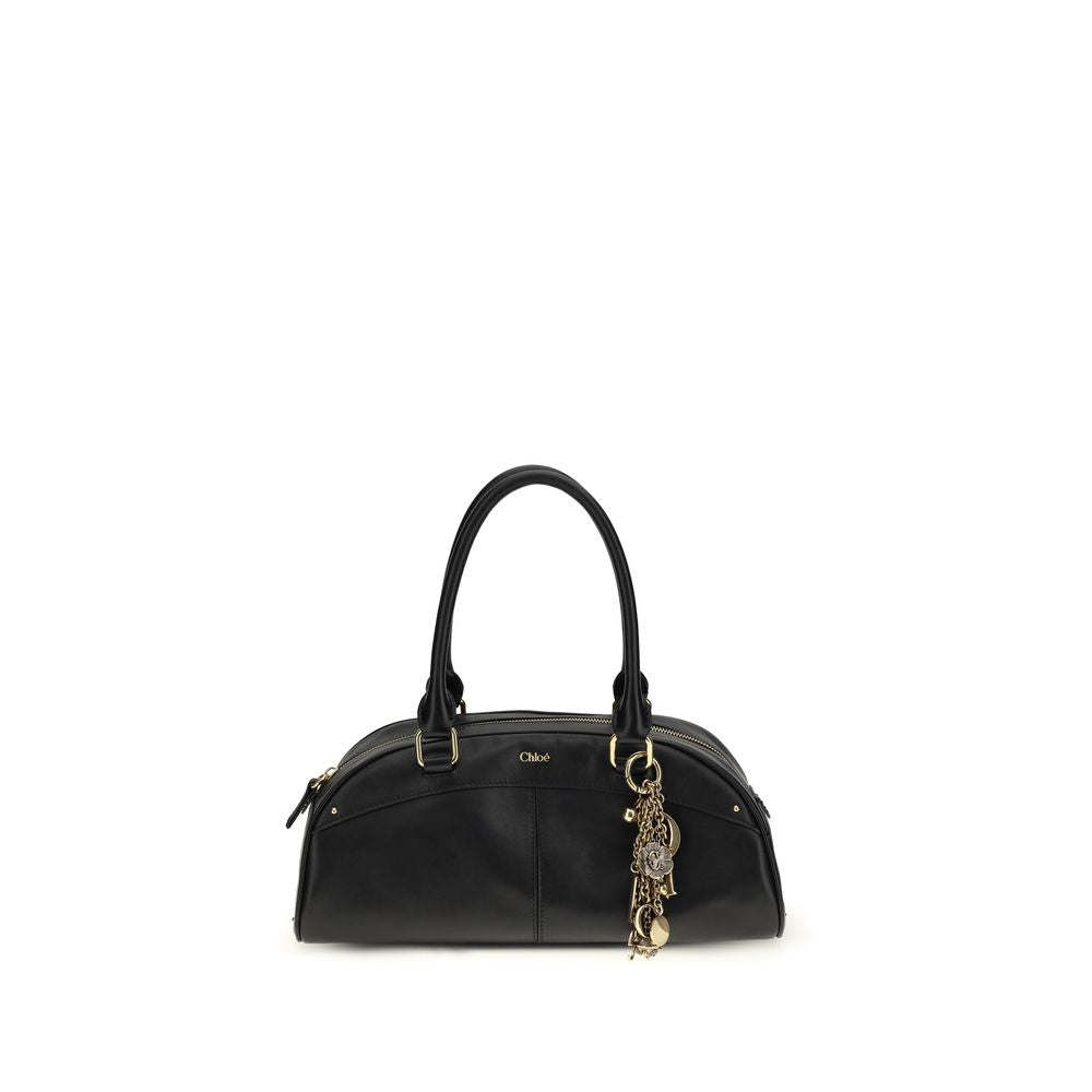 Chloé Schwarze Kalbsleder Bos Taurus Handtasche-1